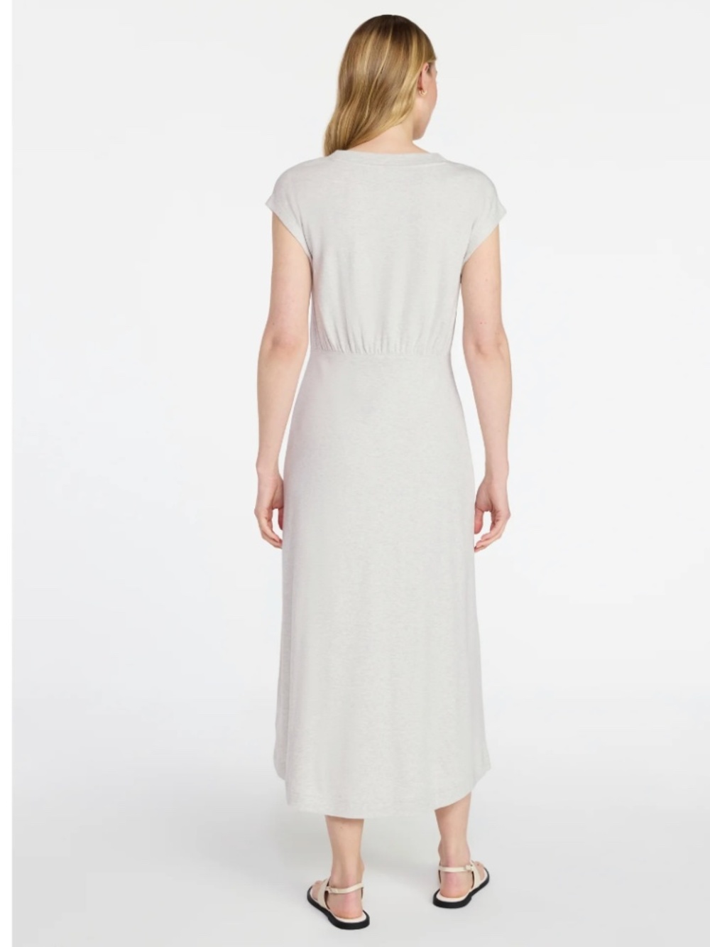 Time and Tru Women’s LT Oatmeal Heather Midi Dress Size XXL NWT - Picture 3 of 6